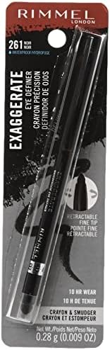 Rimmel Exaggerate Waterproof Eye Definer Noir 261 Black Pencil Eyeliner view 2