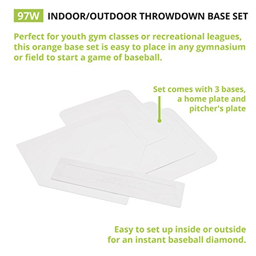 image for Champion Sports Throwdown Base Set: 5 Youth League Kids Baseball & Sof