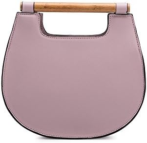 Melie Bianco Stylish Crossbody Strap Shoulder Bags For Women - Bamboo Design - Luxury Vegan Leather (Lavender)