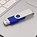 KOOTION 10 X 1GB USB Flash Drive 1gb Flash Drive Swivel Thumb Drive Memory Stick Keychain Design Blue
