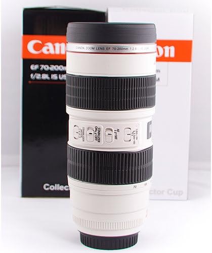 WoWants Plastic Camera Lens Shaped Coffee Mug with Lid
