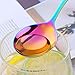 Soup Spoons, Color ME Rainbow 18 10 Stainless Steel Round Spoons, Set of 10