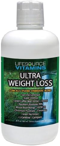 LifeSource Vitamins Ultra Weight Loss - Garcinia Cambogia Plus 30 oz. 7 Different Fat Burning, Weight Loss and Metabolism Enhancing! Super Citimax