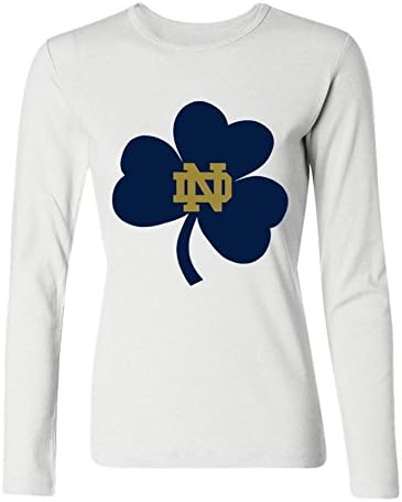 IIKIOO Women's TheÂ Notre Dame Fighting Irish football team Long Sleeve T-shirt White S