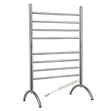 WarmlyYours Barcelona Towel Warmer 8 bar Brushed Stainless