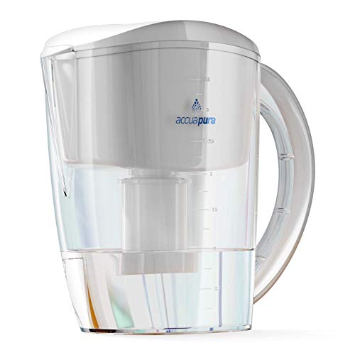 AccuaPura PREMIUM Quality Alkaline Water Pitcher with Filter, 3.5L. Ionizer with Water Filtration Purifier for Chlorine, Solids And Heavy Metals, will Alkalize and increase PH for Healthy Clean Water.