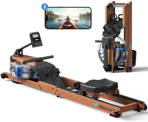 Uae Rowing Machine MERACH Water Rowing Machines for Home, Foldable Row Machine with 400LBS ...
