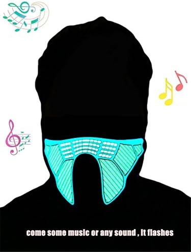 Janestore LED Flashing Music Party Mask Music DJ Owl Mask Clown Mask Costume Parties