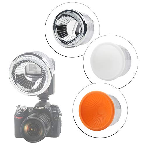 SHOOT Lambancy Dome Flash Speedlight Diffuser (Orange,Silver,White) for Canon 420EX 430EX 550EX 580EX 580EX II 600EX Nikon SB600 SB700 SB800 SB900 SB910 Sony HVL-F42AM and Other Similar Digital Camera - Thumbnail 6