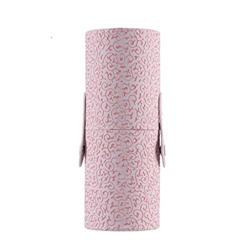 Brush Holder Cup,BeautyVan Fashion Leather Cosmetic Case Portable Storage Organizer Brush Holder Cup (Pink)