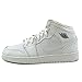 Nike Jordan Kids Air Jordan 1 Mid BG White/Cool Grey/White Basketball Shoe 5 Kids US