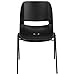 Flash Furniture 5 Pack HERCULES Series 661 lb. Capacity Black Ergonomic Shell Stack Chair with Black Frame and 16'' Seat Height