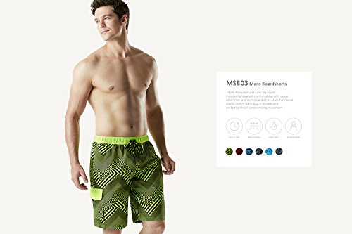 Tesla TM-MSB03-CMB_X-Small Men's Swim Trunks Quick Dry Water Beach Board Shorts MSB03