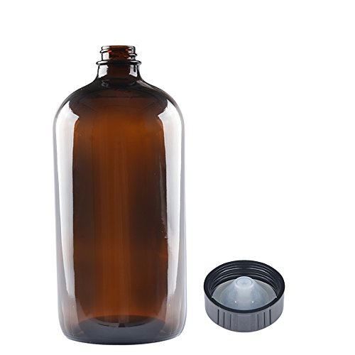1 Pack,32 oz,Amber Glass Bottle Bottles with PolyCone