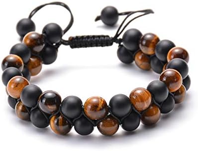 OneQuarter Mens Bracelet Beads, Essential Oil Lava Rock Bracelet for Men, Bead Bracelet for Men