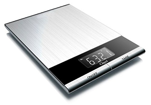 Ozeri Ultra Thin Professional Digital Kitchen Food Scale, in Elegant Stainless Steel