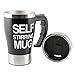 Smileto 350ml Portable Lazy Auto Self Stirring Mug Mixing Tea Coffee Cup Perfect For Office Home Gift (Black)