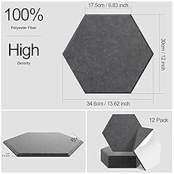 JBER Hexagon Acoustic Panels Beveled Edge Sound