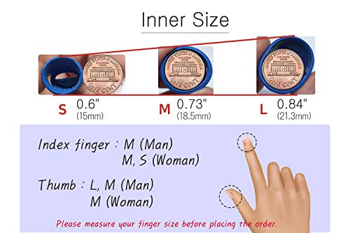 CLAIRLA - Rubber Fingers Tips Guard, Small Anti Slip Rubbers pad Gel, Thumb Paper Gripper for Your Paperwork, Cutting and Office Supplies tasks, Silicone Timble (S-Size)