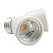 Smartdealspro 6-Pack E27 Male to 2 Female Y Shape LED CFL Light Bulb Base Converter Adapter Splitter Lamp Holder