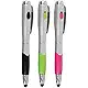 Stylus Pen [2 Pcs], 3-in-1 Universal Touch Screen Stylus + Ballpoint Pen + LED Flashlight For Smartphones Tablets [Green + Pink]