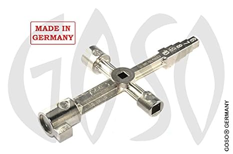 Multifunktionsschlüssel Bauschlüssel Ohne Adapter für Schaltschränke, Fenster und Absperrsysteme 1033