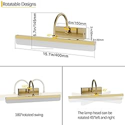 Ralbay Battery Operated Picture Light Gold Modern
