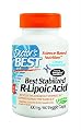 Doctor's Best Best Stabilized R-Lipoic Acid Featuring Bioenhanced Na-RALA (100 mg), Vegetable Capsules, 60-Count (Pack of 2)