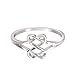CloseoutWarehouse 925 Sterling Silver Hearts Infinity Fusion Ring Size 6