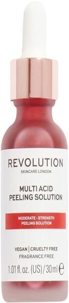 Revolution Skincare London Liquid Face Exfoliant Containing AHA and BHA, Acid Peel Serum for Sensitive Skin, Exfoliates Brightens Skin tone, Vegan Cruelty-Free, 30 ml