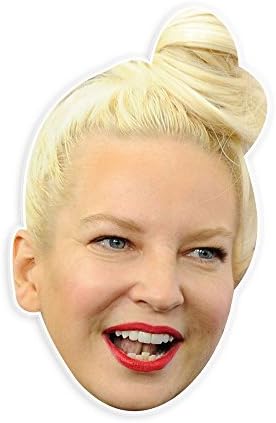 Excited Sia Mask - Perfect for Halloween, Masquerade, Parties, Events, Festivals, Concerts - Jumbo Size