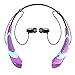 Bluetooth Earphone Neckband Headphones,V4.2 Stereo Noise Cancelling Wireless Headset, Sport Neckband Style Magnetic Earbuds with Mic for iPhone Series and Android Phones (Purple)