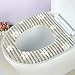 BigOtters Toilet Seat Cover Pads, Washable Toilet Seat Cushion Mat Winter Washable Toilet Seat Warmer (Gray)