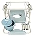 Extra Wide Height Adjustable Bedside Commode Seat Toilet Potty Chair Toilet Safety Frame Portable Versatile Multifunctional Elderly Disabled Handicapped People Hospital Medical Slip-Resistant Chair
