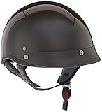 VCAN V531 Cruiser Half Helmet (Solid Gloss Black, Large)