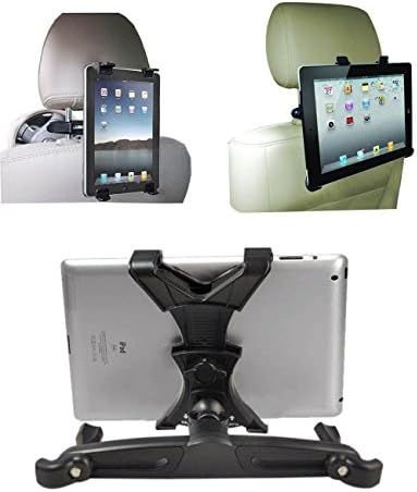 Jackscool Headrest Mount Car Seat Back Holder with 360 Degree Adjustable Rotating Travel Kit for Ipad, Samsung Galaxy,motorola Xoom,7"-10.1" Tablets +1 Bonus Free Suction Cup