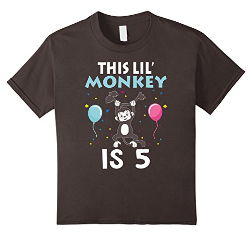 Kids Kids This Lil Monkey Is Five 5th Little Birthday Desertcart