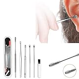 Erholi Durable Portable Ear Pick Spoon Set Ear Cleaner Tool Earwax Removal