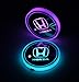 2pcs LED Car Cup Holder Lights for Honda, 7 Colors Changing USB Charging Mat Luminescent Cup Pad, LED Interior Atmosphere Lamp