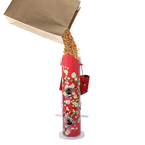 Kingsyard Bird Feeders For Outside Hanging Metal Tube Bird Feeder