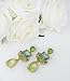 Crystal Earrings - Vintage Gold Plated Green Chandelier Earrings
