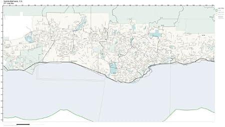 Amazon.com: Working Maps Zip Code Wall Map of Santa Barbara, CA Zip
