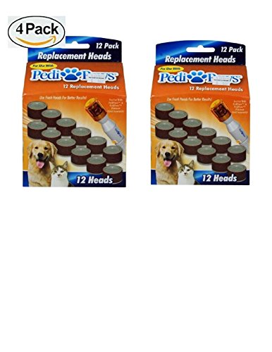 48-Refills-PediPaws-Replacement-Filing-Heads-12-pack-Set-of-4