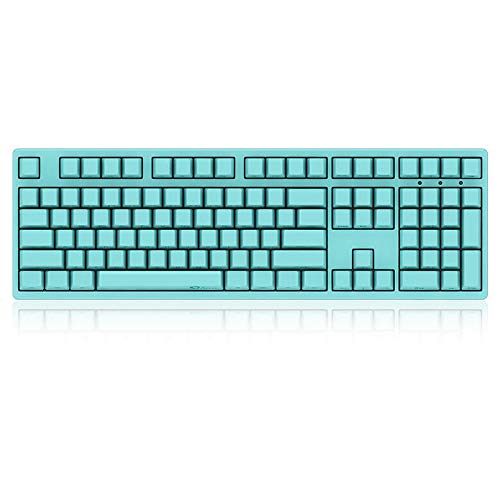 FidgetFidget Ducky 3108 Robin Egg Blue PBT Front-Printed Mechanical Keyboard Red