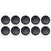 Prescott Plastics 1 1/4” (31.75mm) Outer Diameter Ribbed Plastic Hole Plugs, Round Black Metal Tubing End Caps, Strong Furniture Leg Inserts, Impact & Weather Resistant, Made in The USA - 10 Pack