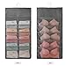 Enlarged Hanging Mesh Pockets Dual Sided Wall Shelf Wardrobe Storage Bags,Extra-Large Closet Hanging Organizer with Rotating Metal Hanger,Space Saver Bag for Bra Socks Underwear Underpants