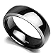 King Will 8mm Tungsten Carbide Ring Gold Wedding Band Domed Sandblasted Finish High Polished Edge Comfort Fit 11.5