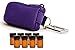Essential Oil Key Chain With 8 5/8 Dram (2 ml) Vials – Perfect Essential Oils Case for Travel – Fits Easily in a Purse or Makeup Bag - Carry Your Favorite Essential Oils Everywhere You Go!