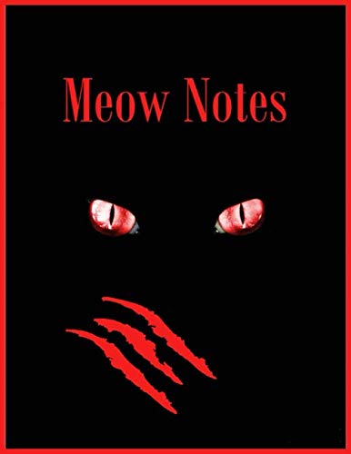 Meow Notes: 8.5X11 wide rule Notebook Composition Journal by D&P Notebook Cover Designs, Meow Notes Apparel Cats
