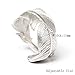 SUNDAY ROSE Sundayrose Feather Ring 925 Silver Vintage Plume Adjustable Opening Band Ring